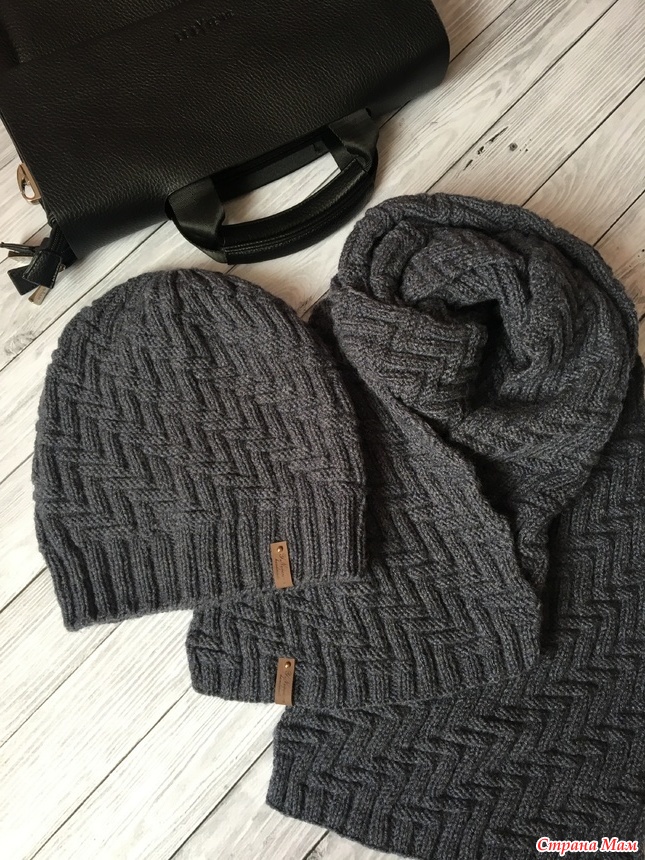 Шапка, шарф - первый мужской - Вязание - Страна Мам