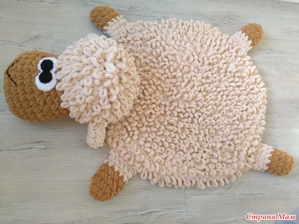 Прикроватный коврик из ализе пуффи файн овечка