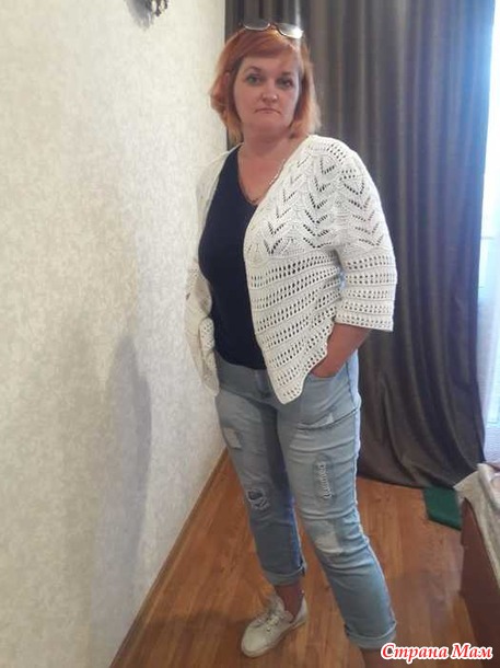 Жакет "До свидания лето" захотелось Юльке ажура
