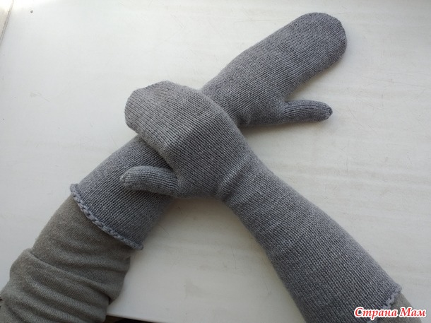 Косынка с варежками