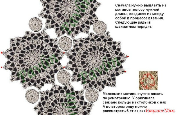 На любое торжество. Нарядное платье из круглых мотивов.