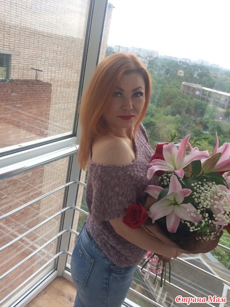 Топ спицами с эффектом фламбе