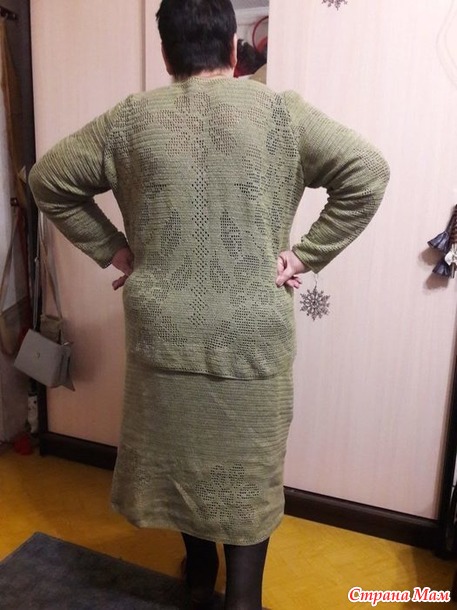 Костюм крючком из ириса в пасмах.