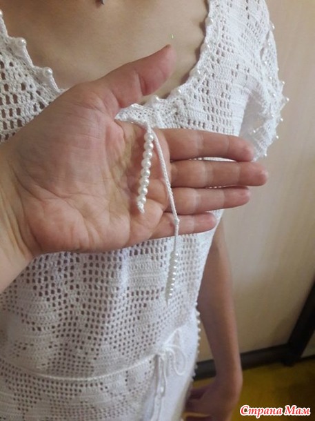Пляжная туника с листиками