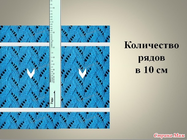 *Калибровочные линейки для определения плотности вязания. Россия