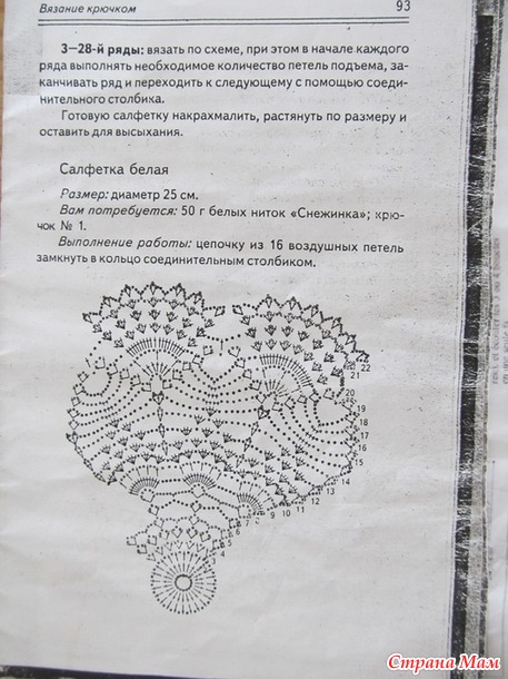 Салфетка Снежинка 1-вая