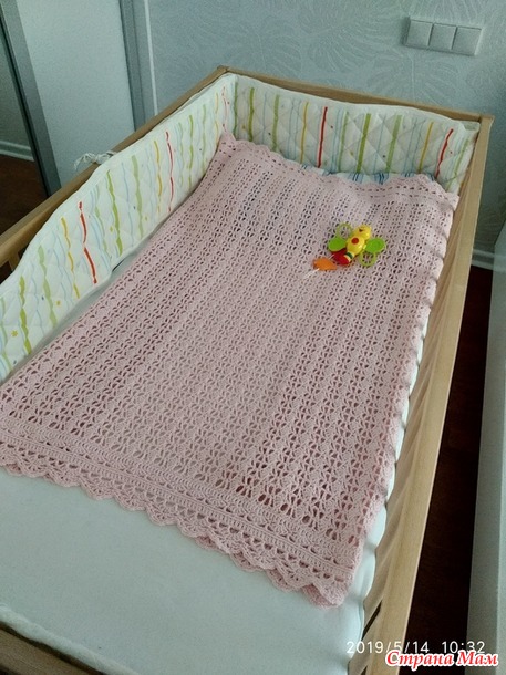 Летнее одеялко для новорождённой Старинные кружева