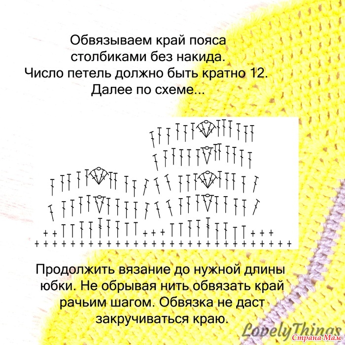 Солнце крючком схема и описание