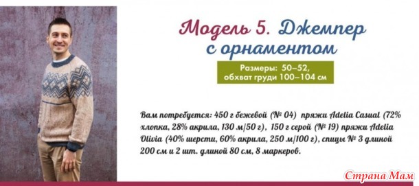 мужские модели спицами