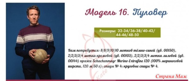 мужские модели спицами