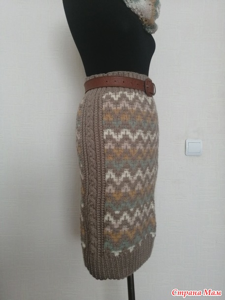 Юбка рельефным жаккардом - Вязание - Страна Мам