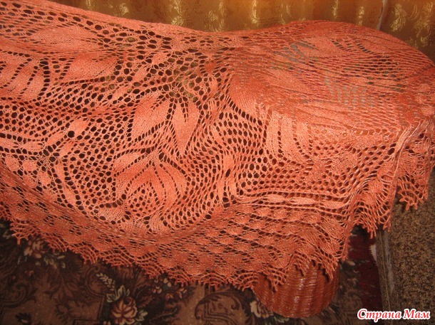 Шаль " Плетистая роза"