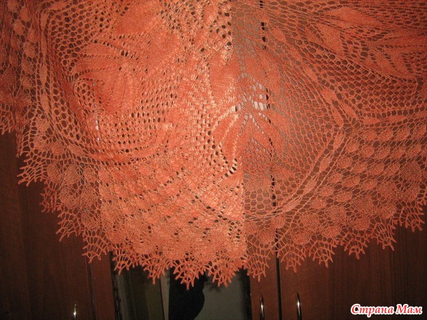 Шаль " Плетистая роза"