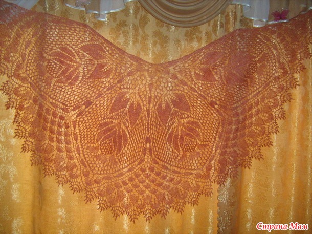 Шаль " Плетистая роза"