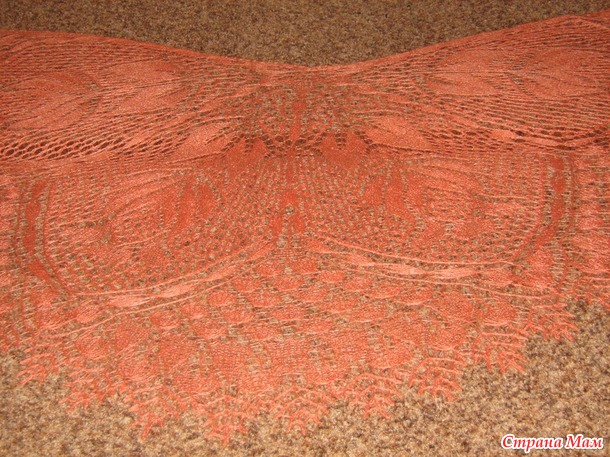 Шаль " Плетистая роза"