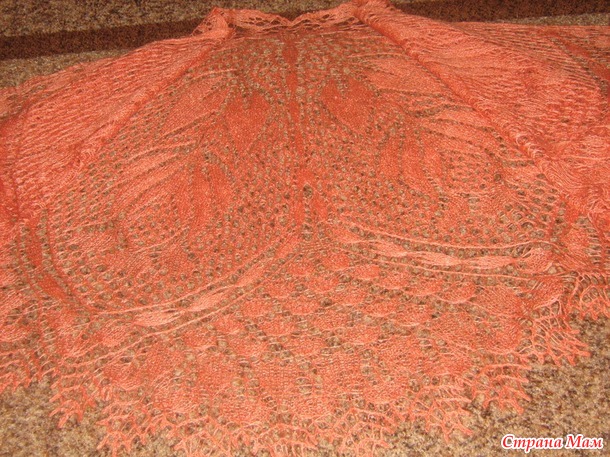 Шаль " Плетистая роза"