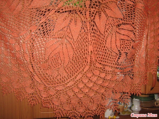 Шаль " Плетистая роза"