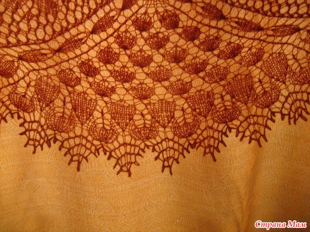 Шаль " Плетистая роза"