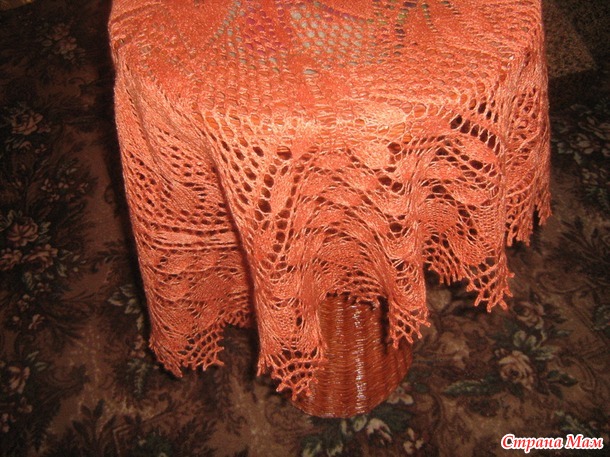 Шаль " Плетистая роза"