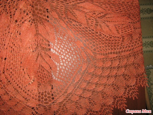 Шаль " Плетистая роза"