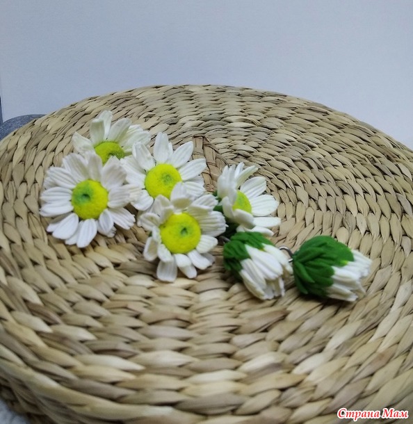 Ромашки. Полимерная глина