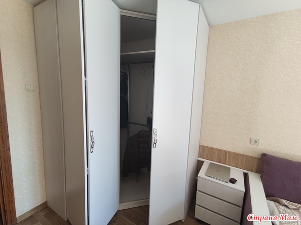 Комната для девушки. Белый с фиолетовым.
