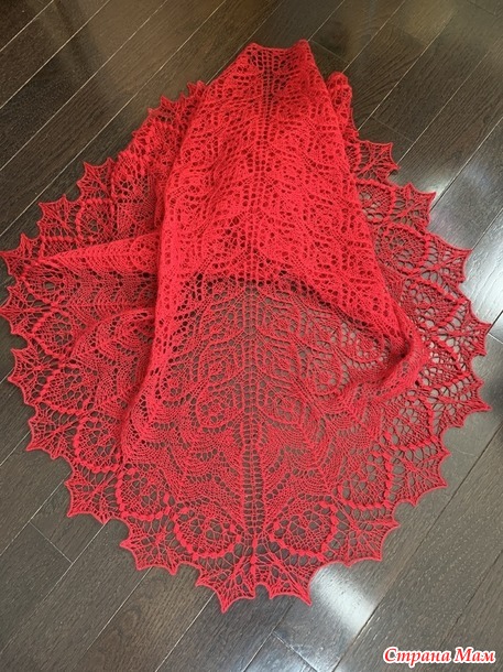 Брусничная шаль / Lingonberry Lace Shawl