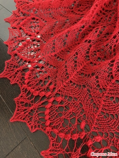Брусничная шаль / Lingonberry Lace Shawl