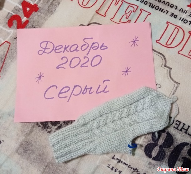 Отчёт за декабрь. Серые варежки