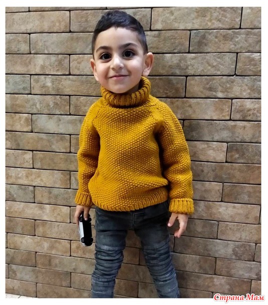 Экспресс МК Детский свитер с горловиной для мальчика 3 лет