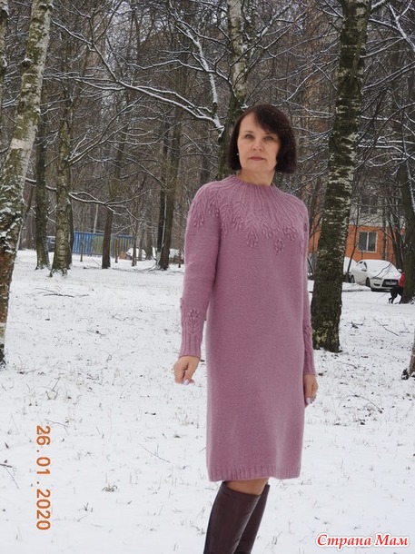 Платье Изморозь по описанию джемпера Алены Малевич.