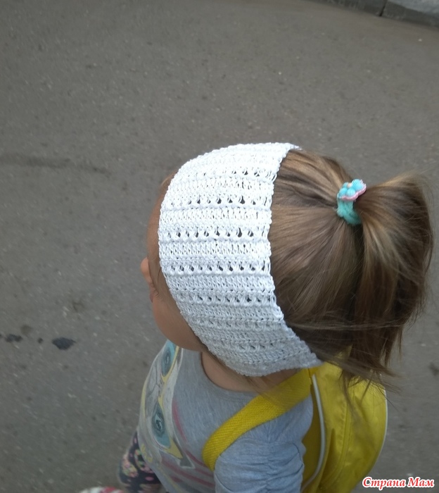 Детская повязка на голову крючком | Мои Петельки