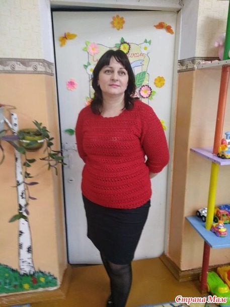 Кофточка из мерцающей пряжи (крючок).