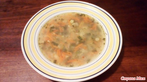 Рассольник постный.