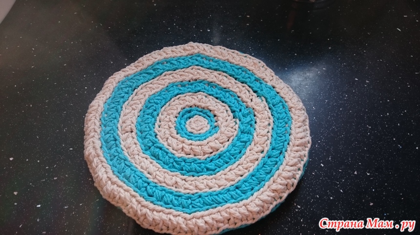 Вязанная подставка под горячую кастрюлю, чайник и т. д. - Страна Мам