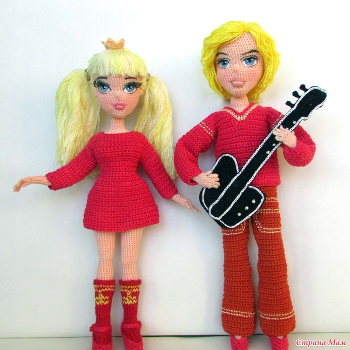 Музыкантам связала. Мягкие игрушки Трубадур и принцесса.