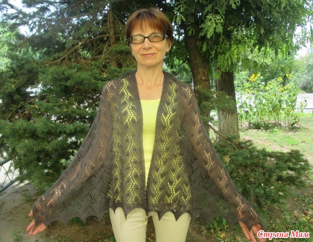 Шали ручной работы спицами и крючком. Россия и все страны.