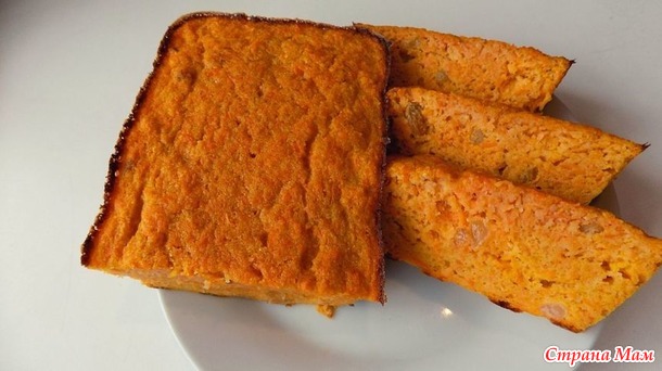 Морковная запеканка с манкой и изюмом. Видео рецепт