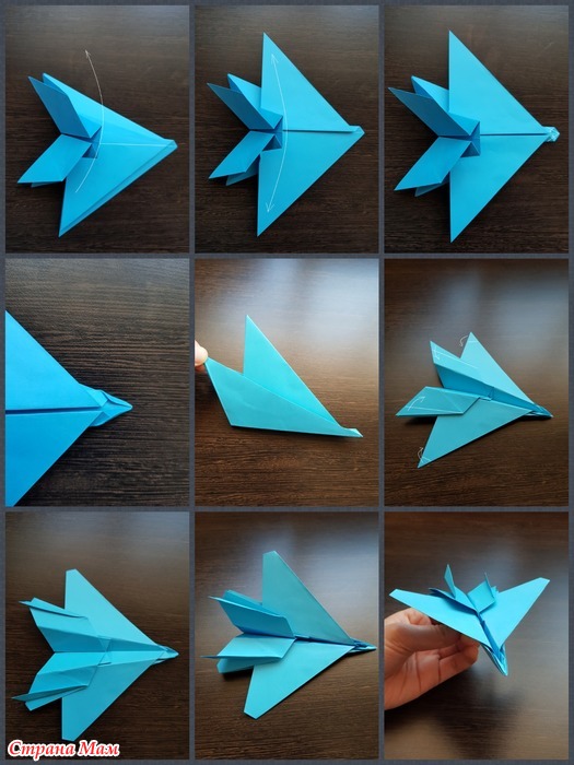Оригами самолет из бумаги - шаг за шагом. Как сделать САМОЛЕТ F15