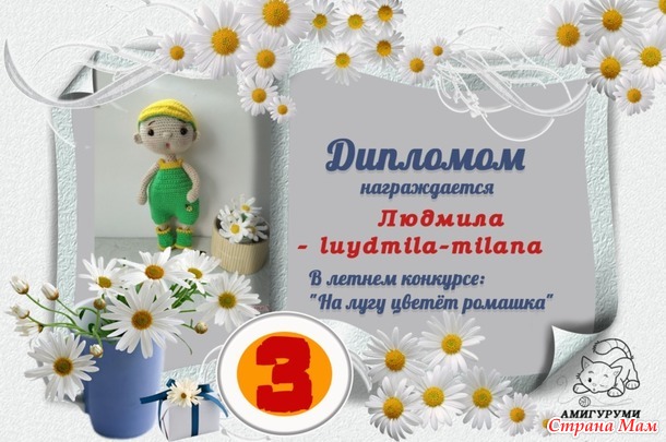 Поздравляем победителей конкурса "На лугу цветёт ромашка"!!!