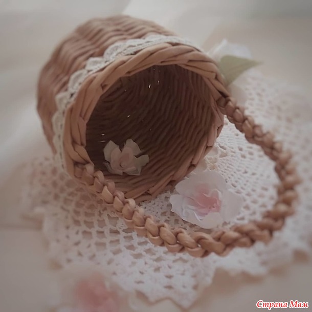 Свадебная плетеная корзиночка
