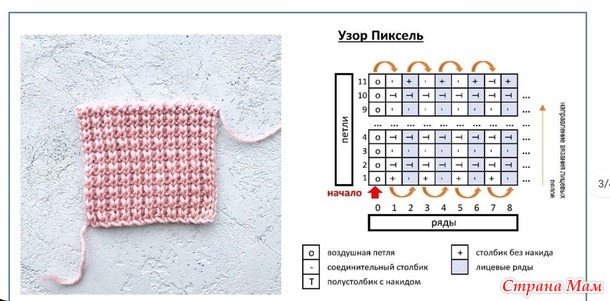Джемпер "Пиксель " крючком. Радуга. Серый сентябрь.