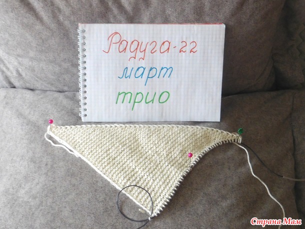 Радуга-22. Март. Отчёт - шаль "Трио".