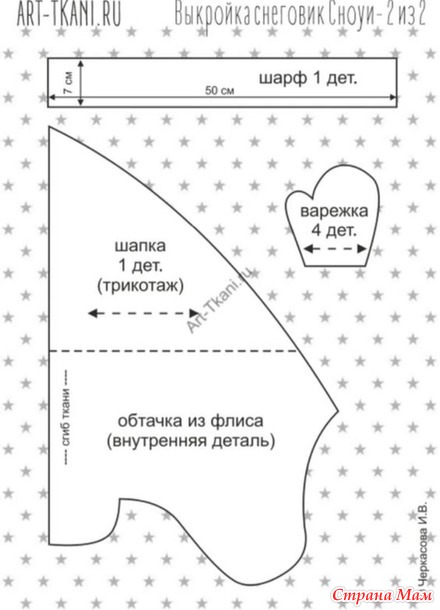 Новогодний марафон. Этап 3. Снеговик для тех, кто шьёт.