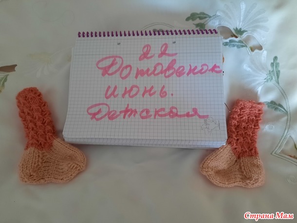 Домовенок. Июнь. Носочки для куклы