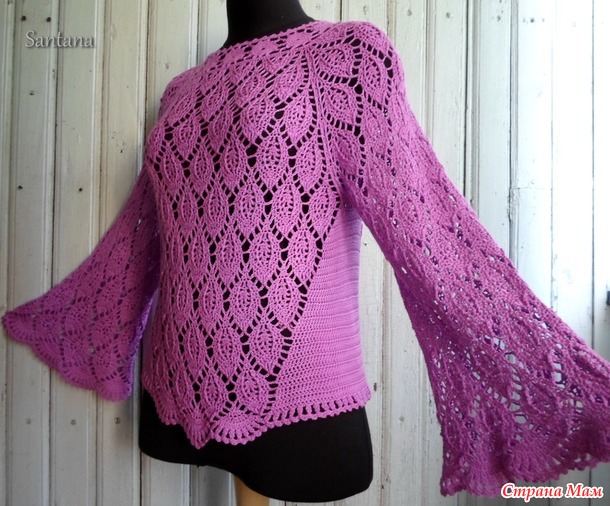 Блуза "Листья" из Alize Diva.
