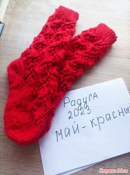 Радуга - 2023. Отчёт. Май. Цвет красный. Носочки