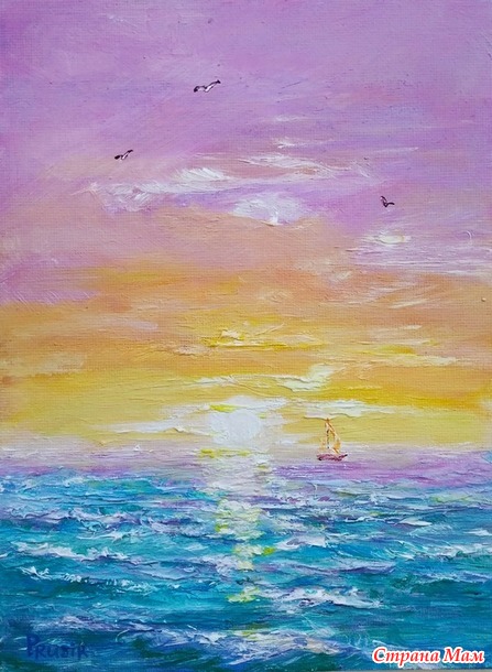 Картина море, вкраю бирюзовой волны, 2015 см