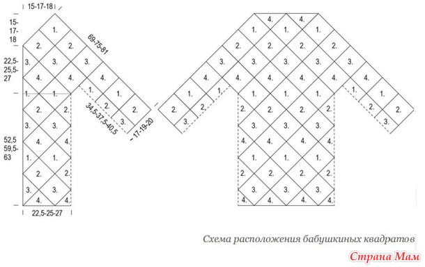 Жакет Helena из бабушкиных квадратов. Крючок.