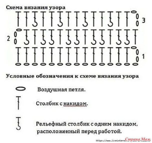 Жилет вафельным узором связанный единым полотном. Крючок.